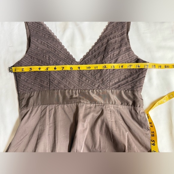 MOULINETTE SOUERS for ANTHROPOLOGIE Brown Pleated Sheath Midi Dress size 6 - Picture 12 of 15